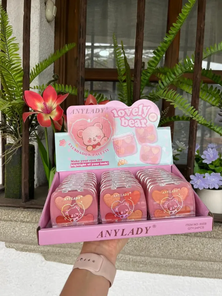 SET DE SOMBRAS OSITO Y CORAZONES ANYLADY