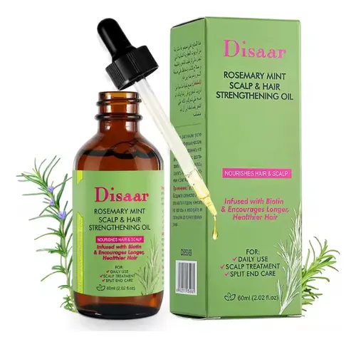 ACEITE FORTALECEDOR DE CABELLO CON EXTRACTO DE ROMERO Y MENTA DISAAR 60ML