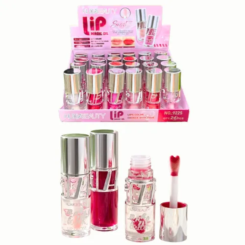 ACEITE LABIAL CON AROMA A CEREZA HUXIABEAUTY SWEET TAPA PLATEADA