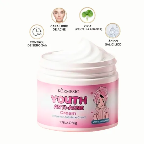 CREMA FACIAL ANTIACNE Y CONTROL GRASA KORMESIC 50G