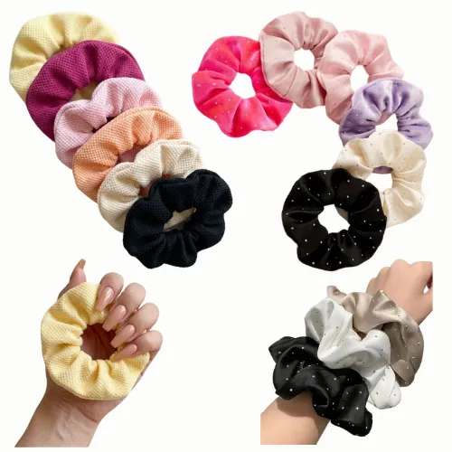 COLAS DE CABELLO TIPO SCRUNCHIE EN DISEÑOS SURTIDOS