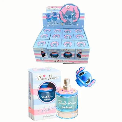 PERFUME PARA NIÑOS Y NIÑAS  DISEÑO DE STICH FLOWER ROCOCO 35ML