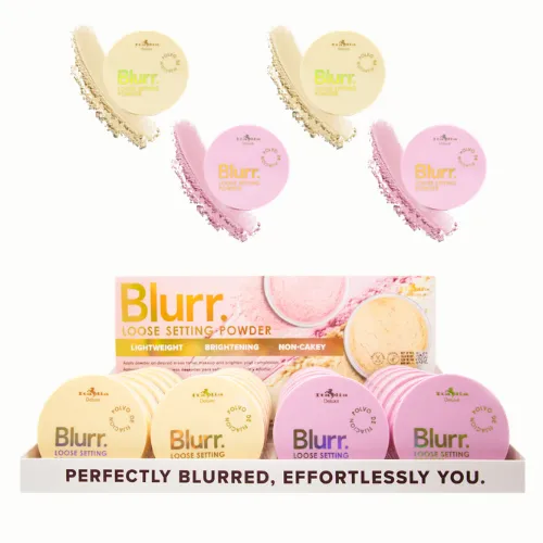 POLVOS SUELTOS FIJADORES BLURR ROSA Y AMARILLO ITALIA DELUX