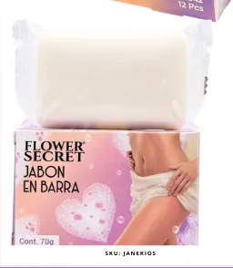JABON INTIMO EN BARRA FLOWER SECRET CAJA MORADA 70G