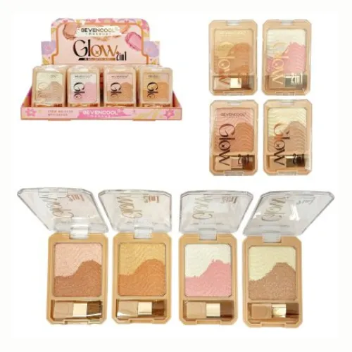ILUMINADOR GLOW 2 EN 1 CON BROCHA SEVENCOOL MAKEUP