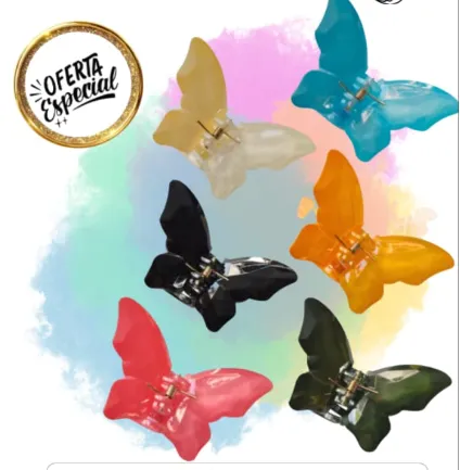 GANCHOS DE MARIPOSA COLORES VIBRANTES