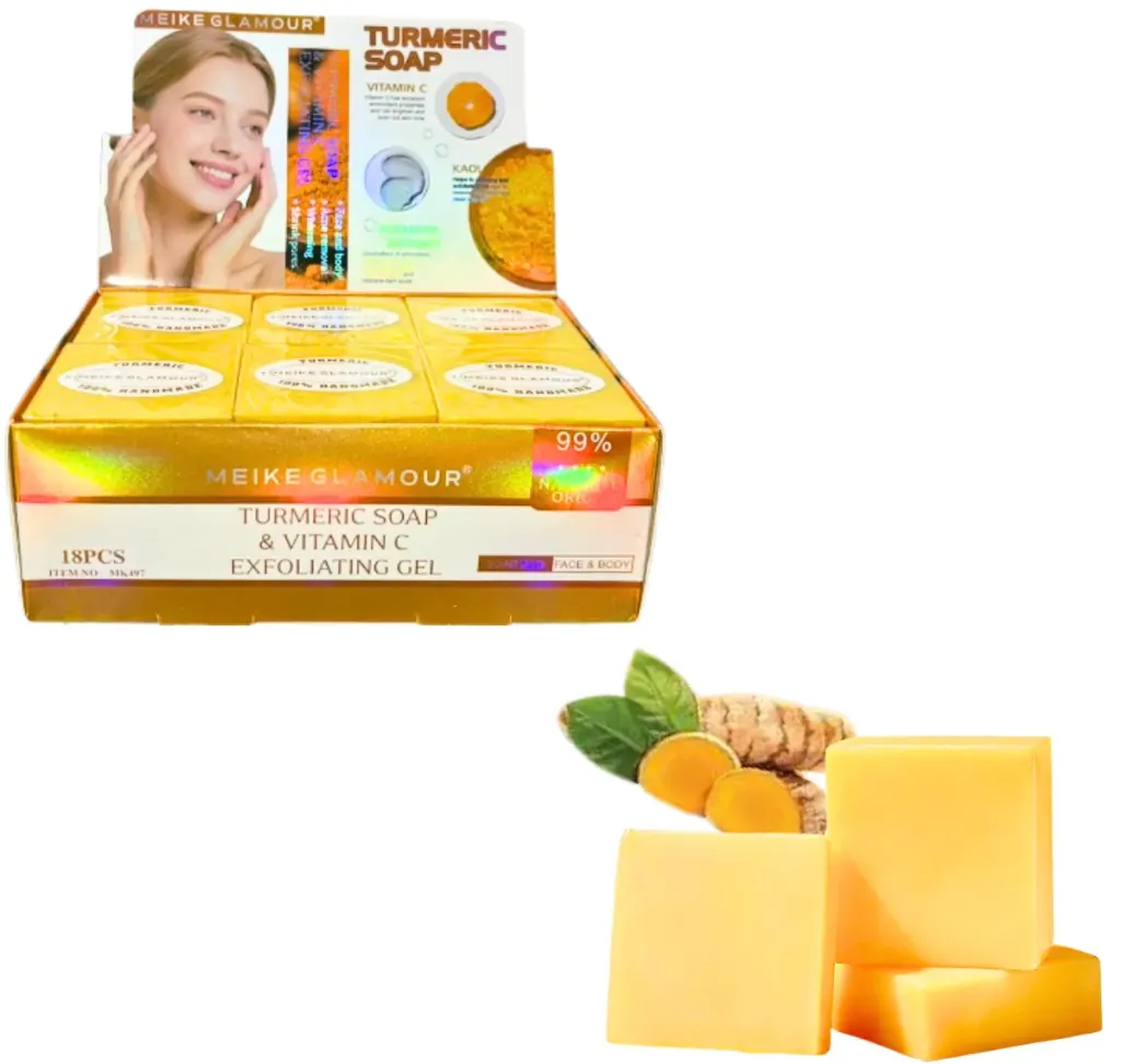JABÓN ACLARANTE DE CÚRCUMA MEIKE GLAMOUR