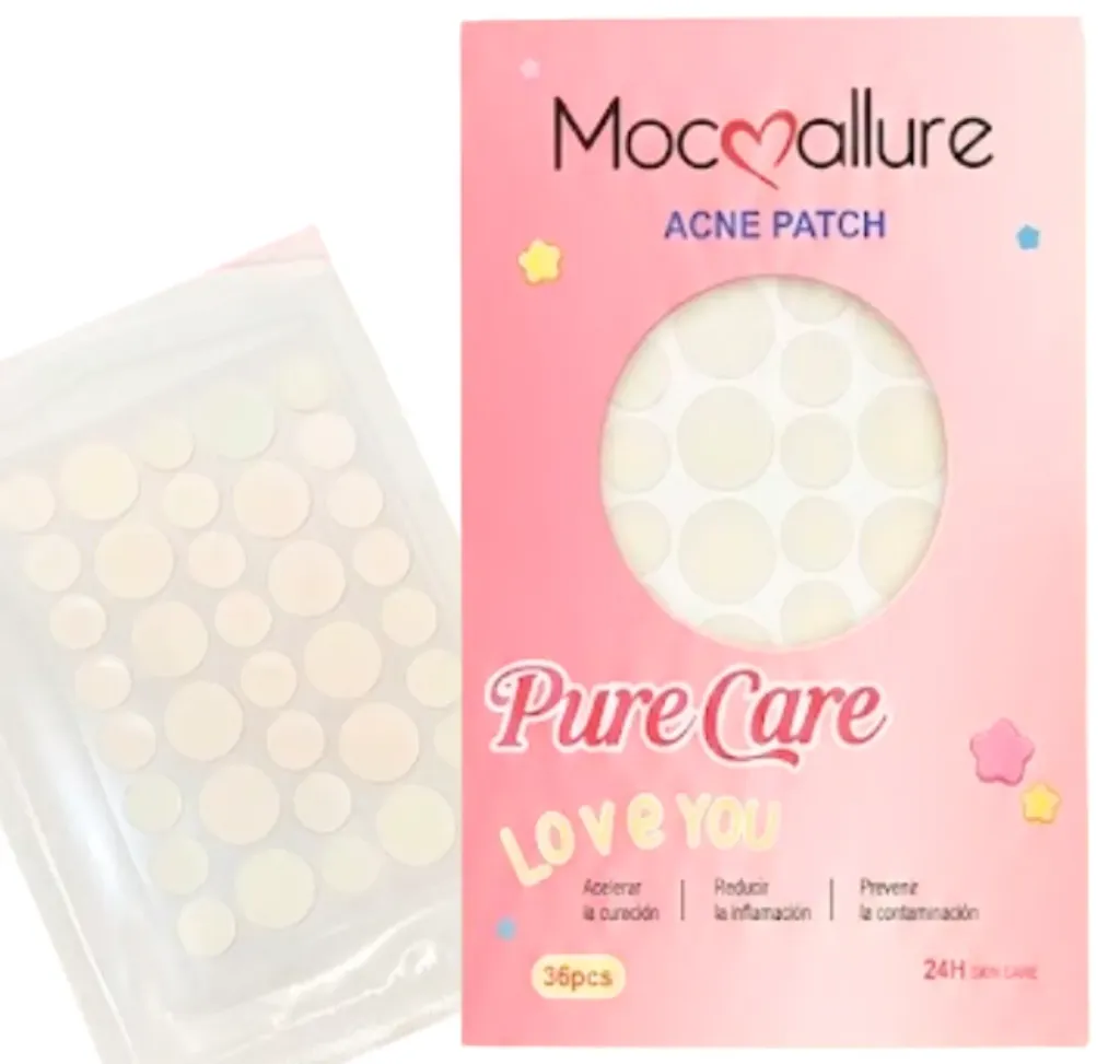 SET DE PARCHES ANTI ACNÉ MOCUALLURE CAJA ROSADA 36PCS