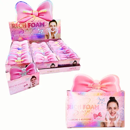 JABON FACIAL Y CORPORAL LIMPIADOR EN FORMA DE MOÑA MEIKE GLAMOUR