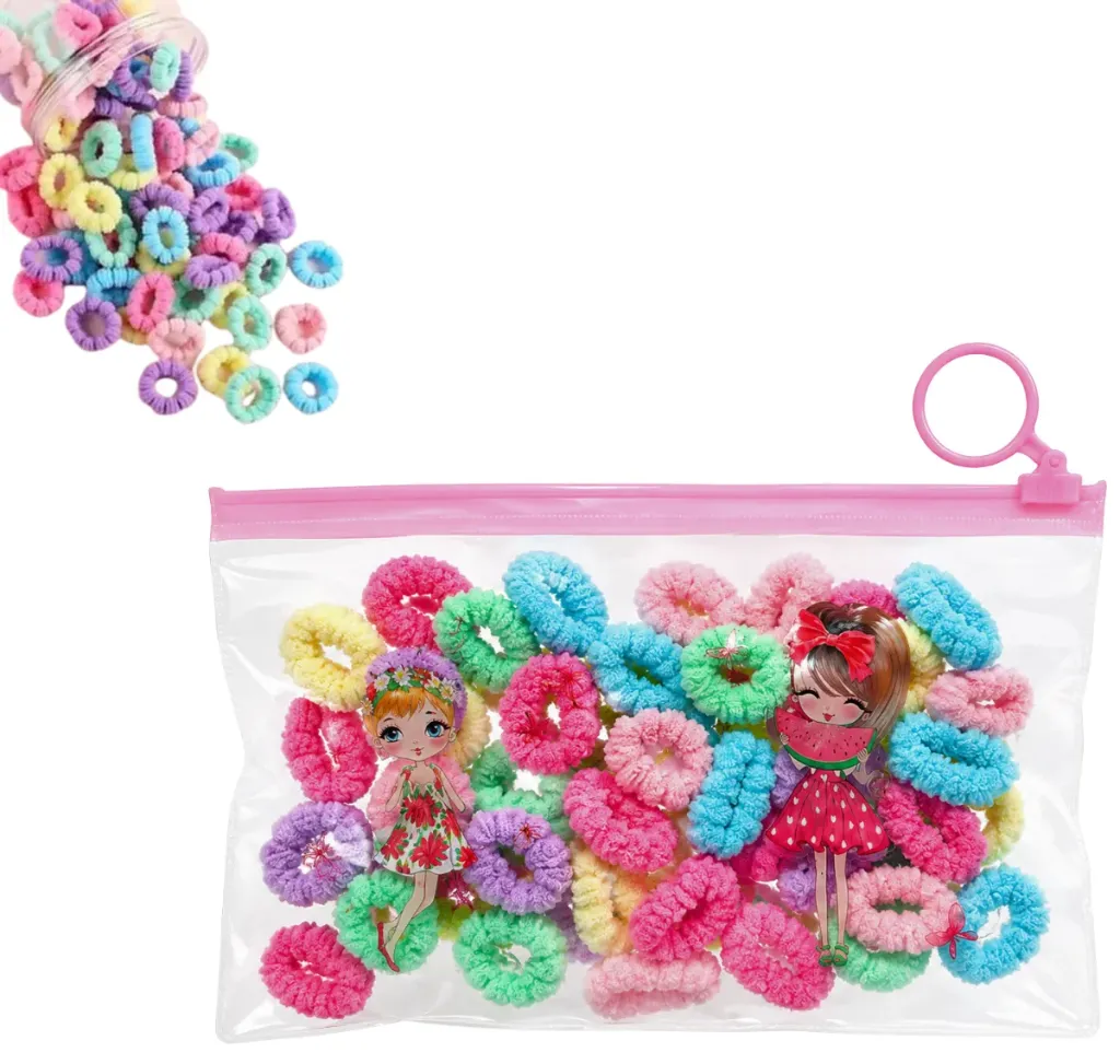 BOLSA DE COLITAS DE COLORES CON CIERRE ZIPLOC ROSA