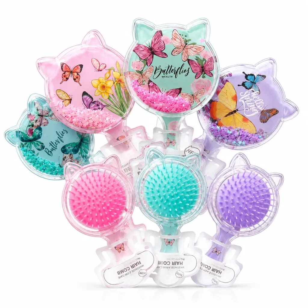 PEINE PARA CABELLO CON DISEÑO DE MARIPOSAS