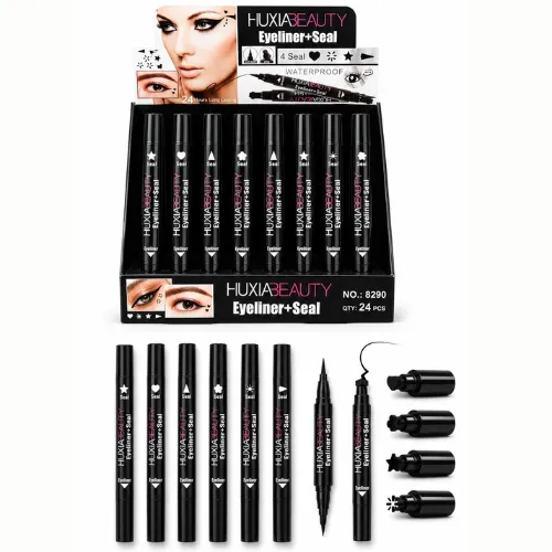 DELINEADOR DOBLE PUNTA CON SELLO DE FIGURAS SURTIDAS HUXIABEAUTY A PRUEBA DE AGUA