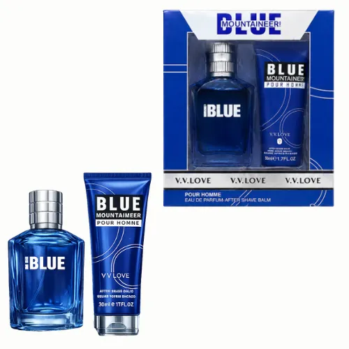 SET BALSAMO PARA DESPUES DE AFEITAR Y PERFUME MOUNTANINEER BLUE
