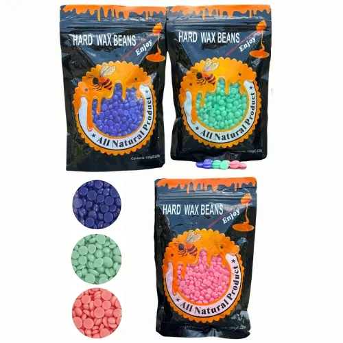 BOLSA DE CERA DEPILADORA HARD WAX BEANS EMPAQUE NEGRO 100G