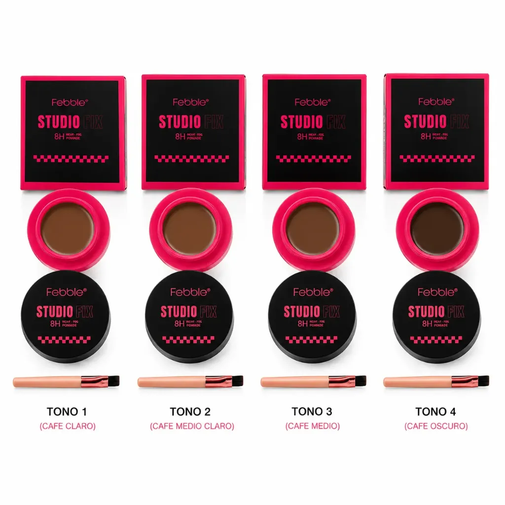 POMADA DE CEJAS EN GEL FEBBLE STUDIO FIX CAJA NEGRA Y ROJO