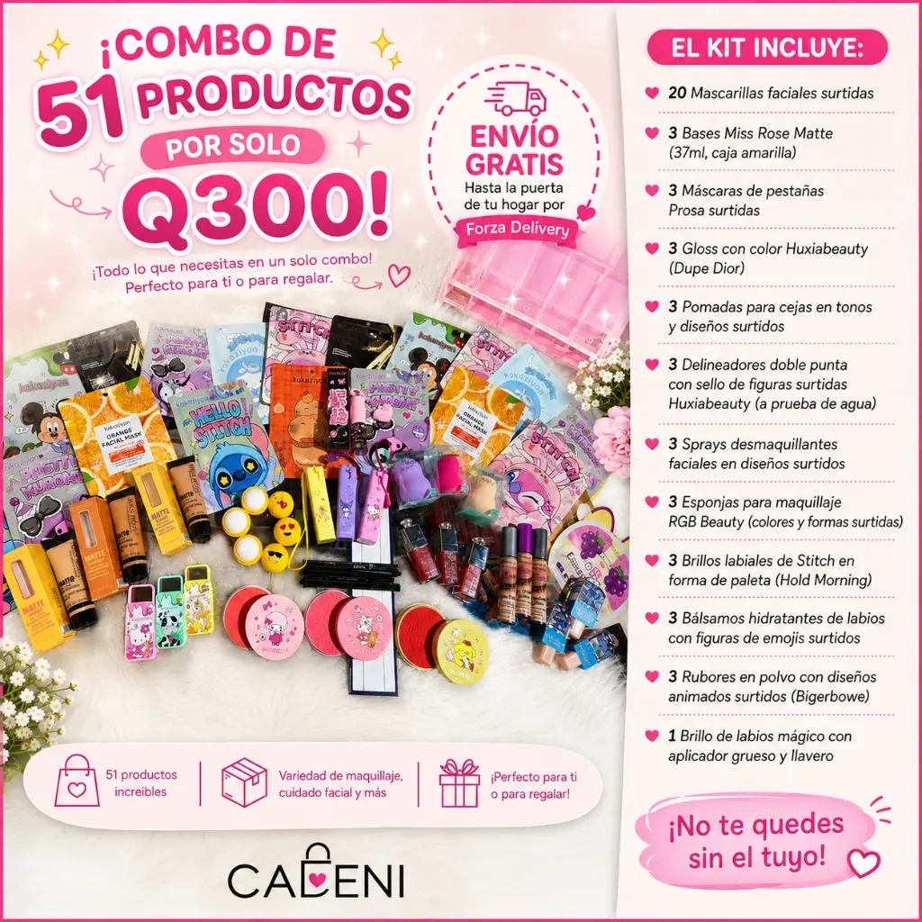 COMBO 51 PRODUCTOS POR Q300