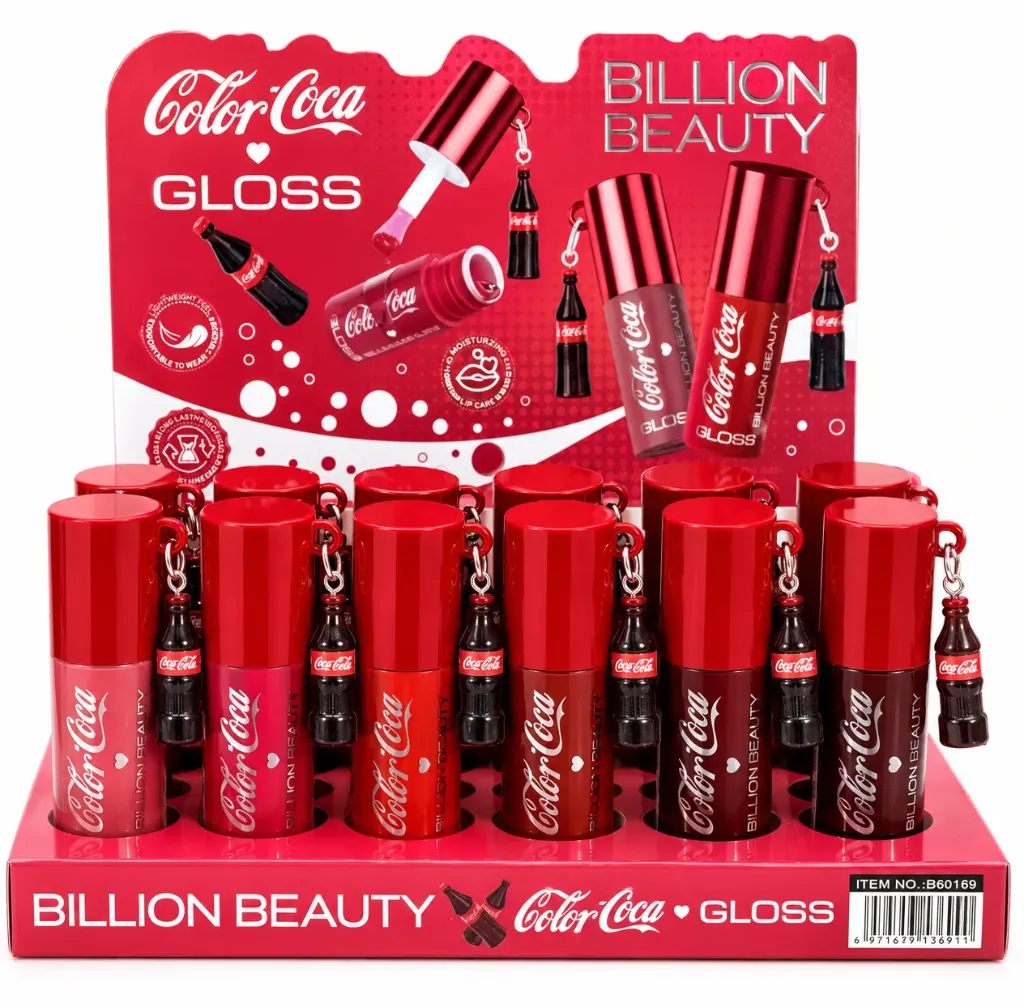 BRILLO LABIAL B&B PRESENTACIÓN COCA-COLA CON LLAVERO