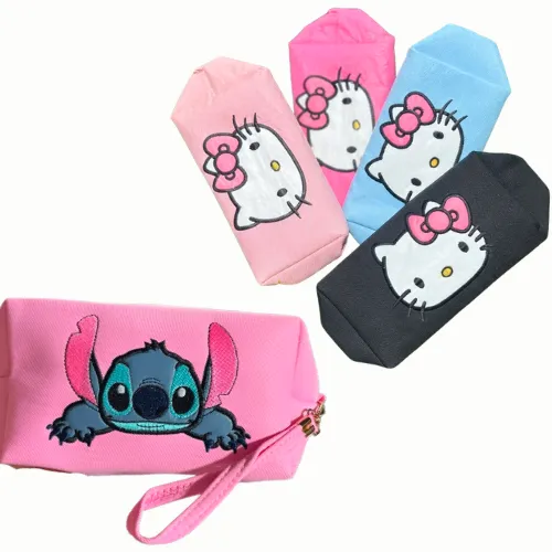 COSMETIQUERAS CON DISEÑO DE STICH Y HELLO KITTY SURTIDAS