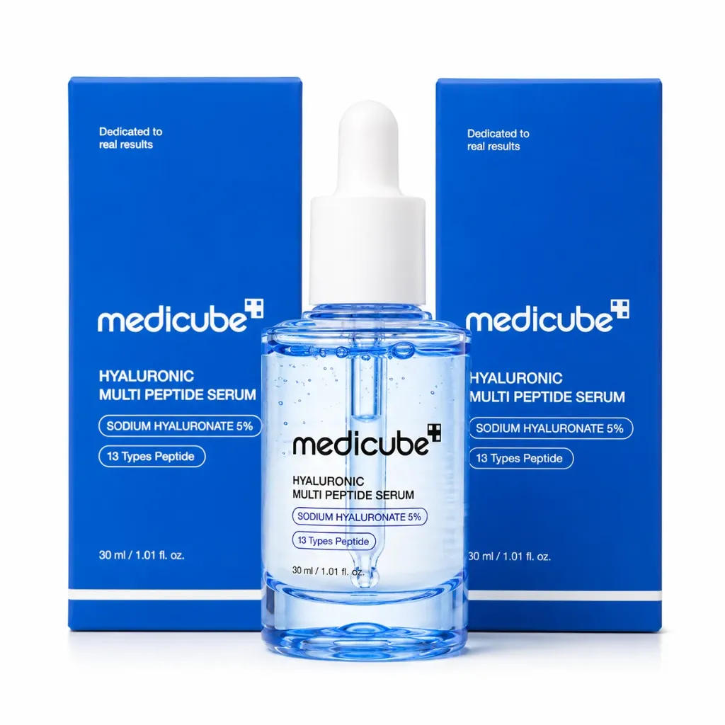 SUERO COREANO HIDRATANTE MEDICUBE DE ACIDO HIALURONICO Y PEPTIDOS 30ML
