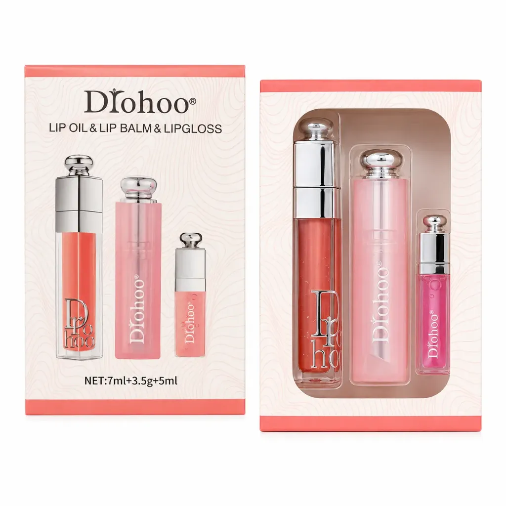SET DE 3 BRILLOS Y BALSAMOS DIOHOO DUPE DIOR