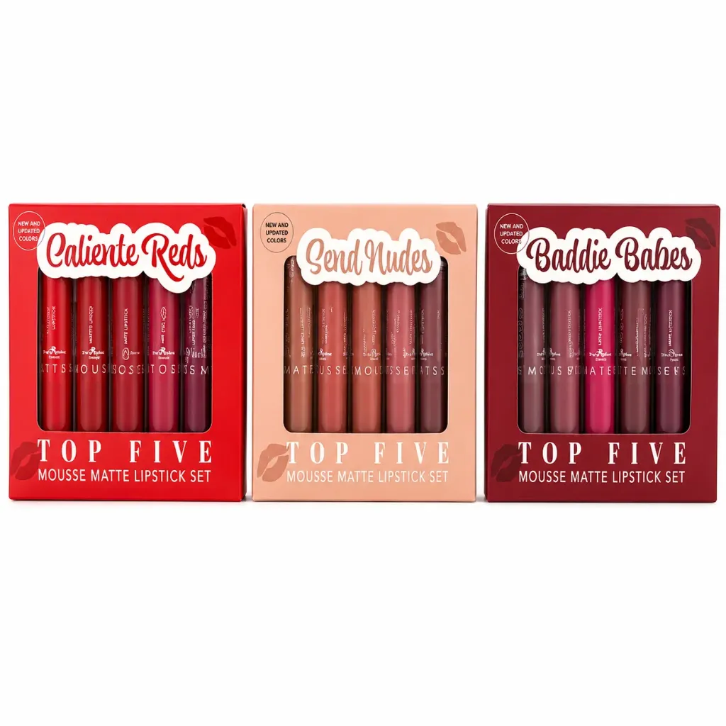 SET DE 5 LABIALES ITALIA DELUXE SURTIDOS