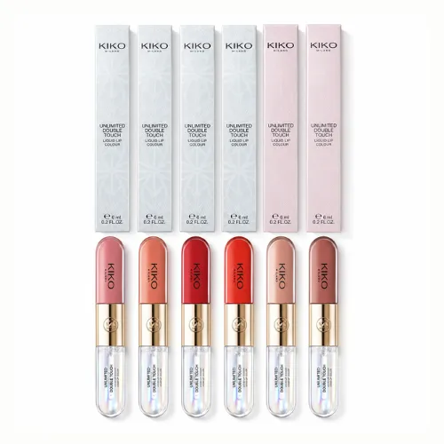 DUO DE LABIAL MATTE Y BRILLO LIQUIDO KIKO MILANO  UNLIMITED DOUBLE TOUCH