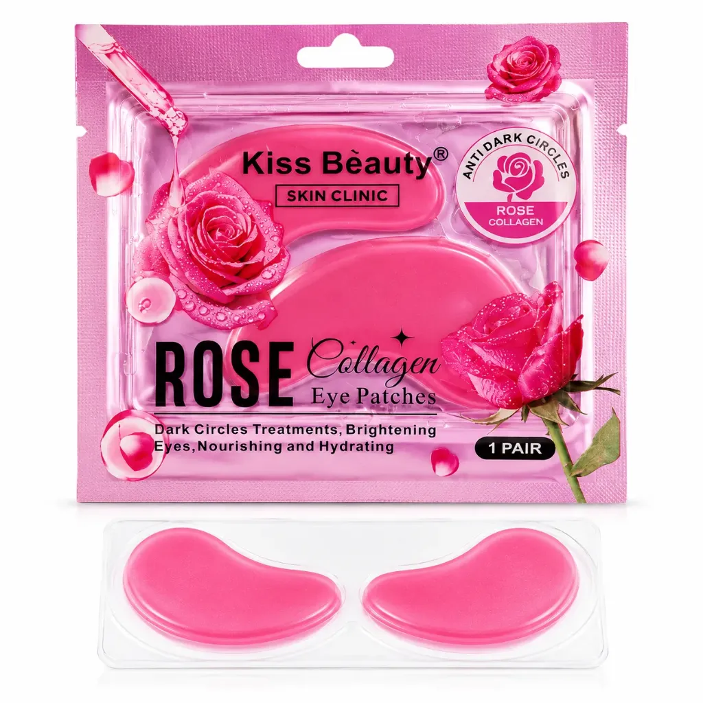 [158807C] PARCHES DE HYDROGEL PARA OJERA CON EXTRACTO DE ROSA  KISS BEAUTY