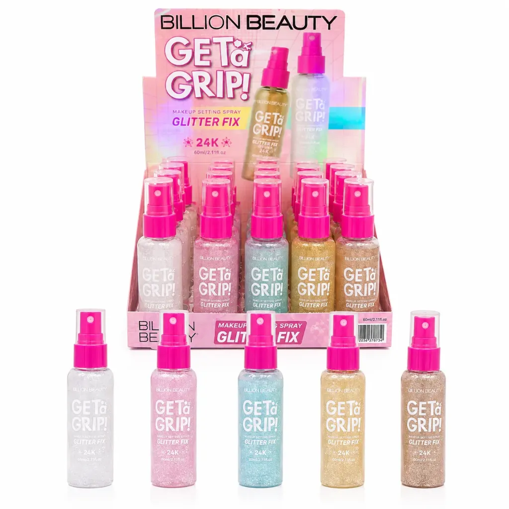 SPRAY POLVO DE HADAS Y FIJADOR GETA GRIP BILLION BEAUTY TAPA FUCSIA 60ML