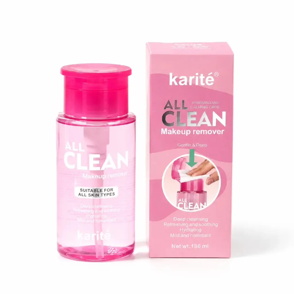 DESMAQUILLANTE KARITE HIDRATANTE Y CALMANTE ALL CLEAN CAJA ROSA 180ML