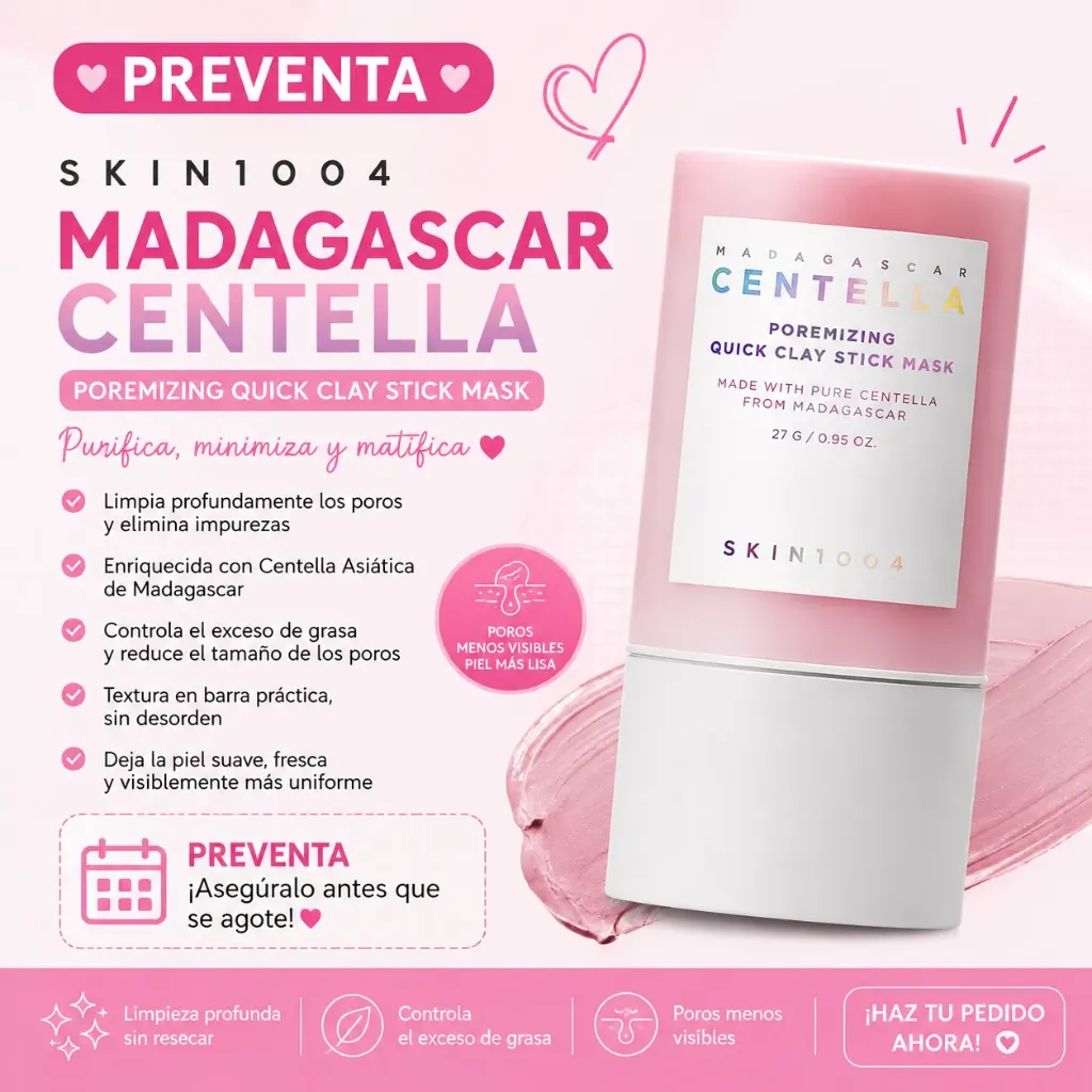 (PREVENTA) MASCARILLA EN BARRA CENTELLA EN BARRA MINIMIZADOR DE POROS