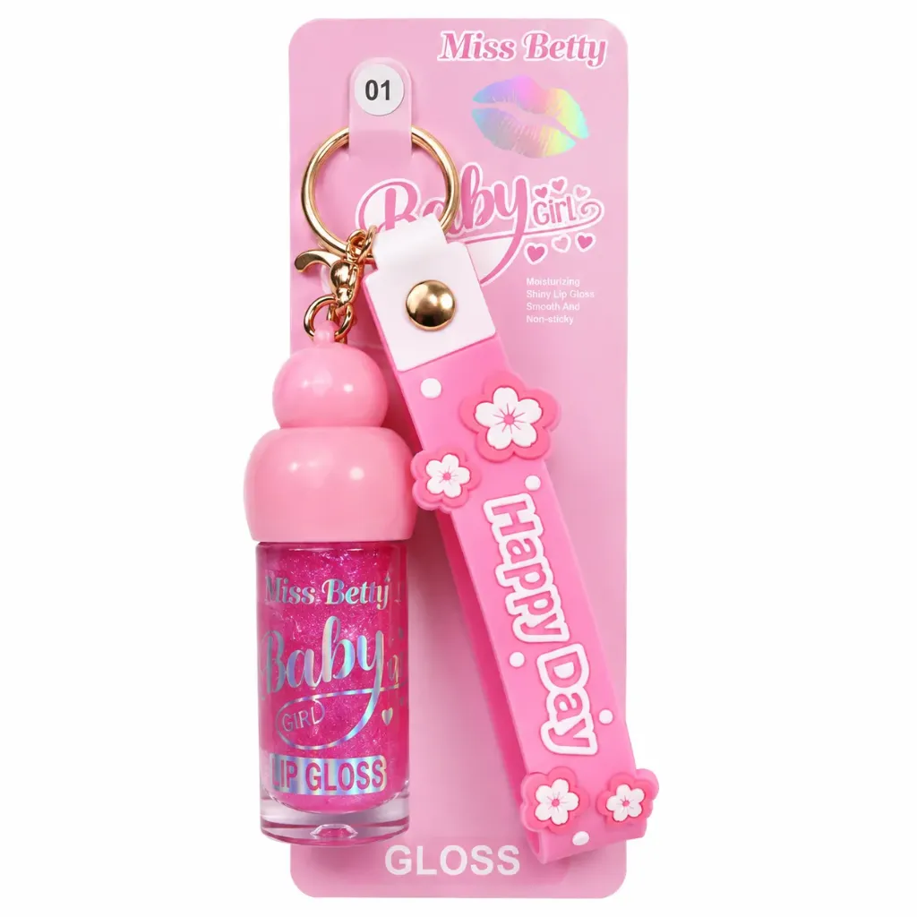 BRILLO LABIAL HIDRATANTE MISS BETTY CON LLAVERO BABY GIRL