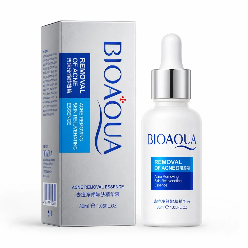 SUERO FACIAL CALMANTE Y REMOVEDOR DE ACNE PARA PIEL GRASA BIOAQUA 30ML CAJA GRIS