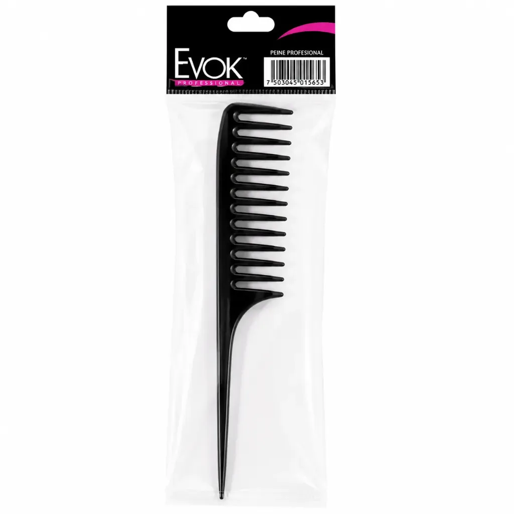 PEINE SENCILLO PARA CABELLO EVOK NEGRO