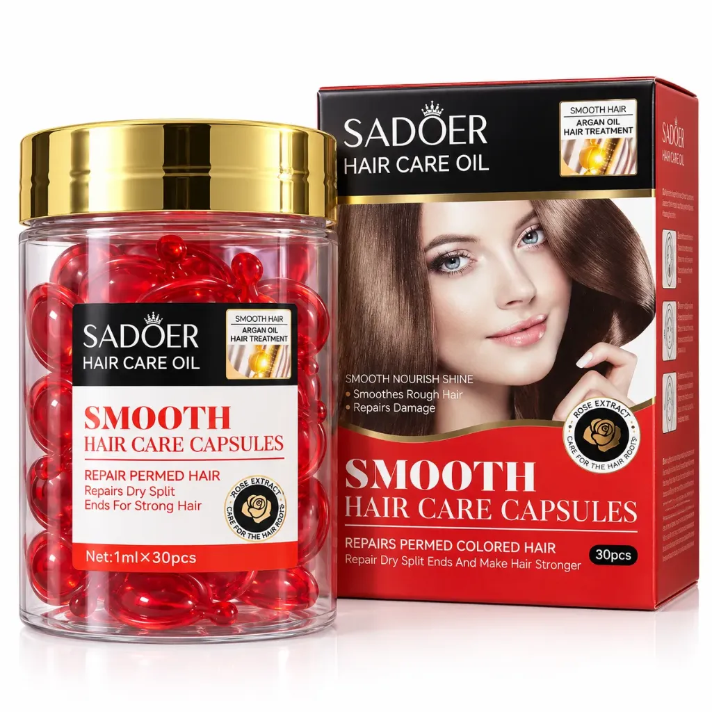 CAPSULAS ROJAS MULTIVITAMÍNICAS PARA CABELLO SADOER 30 PCS