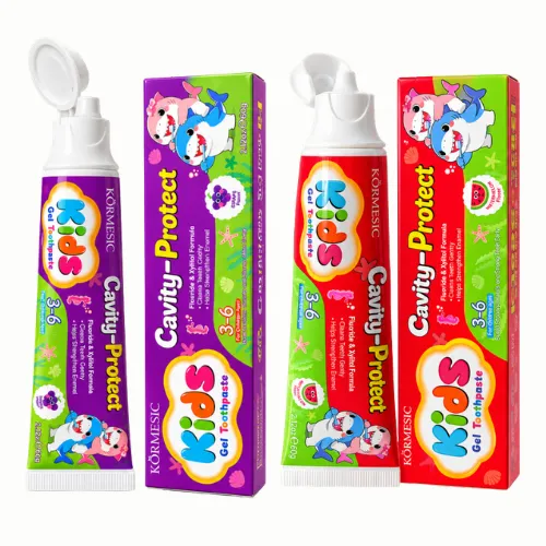 PASTA DENTAL PARA NIÑOS CONTROL CARIES KORMESIC DE SANDIA Y UVA SURTIDAS