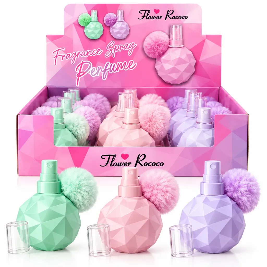 PERFUMES CON AROMAS DULCES Y FLORALES FLOWER ROCOCO CON POMPOM