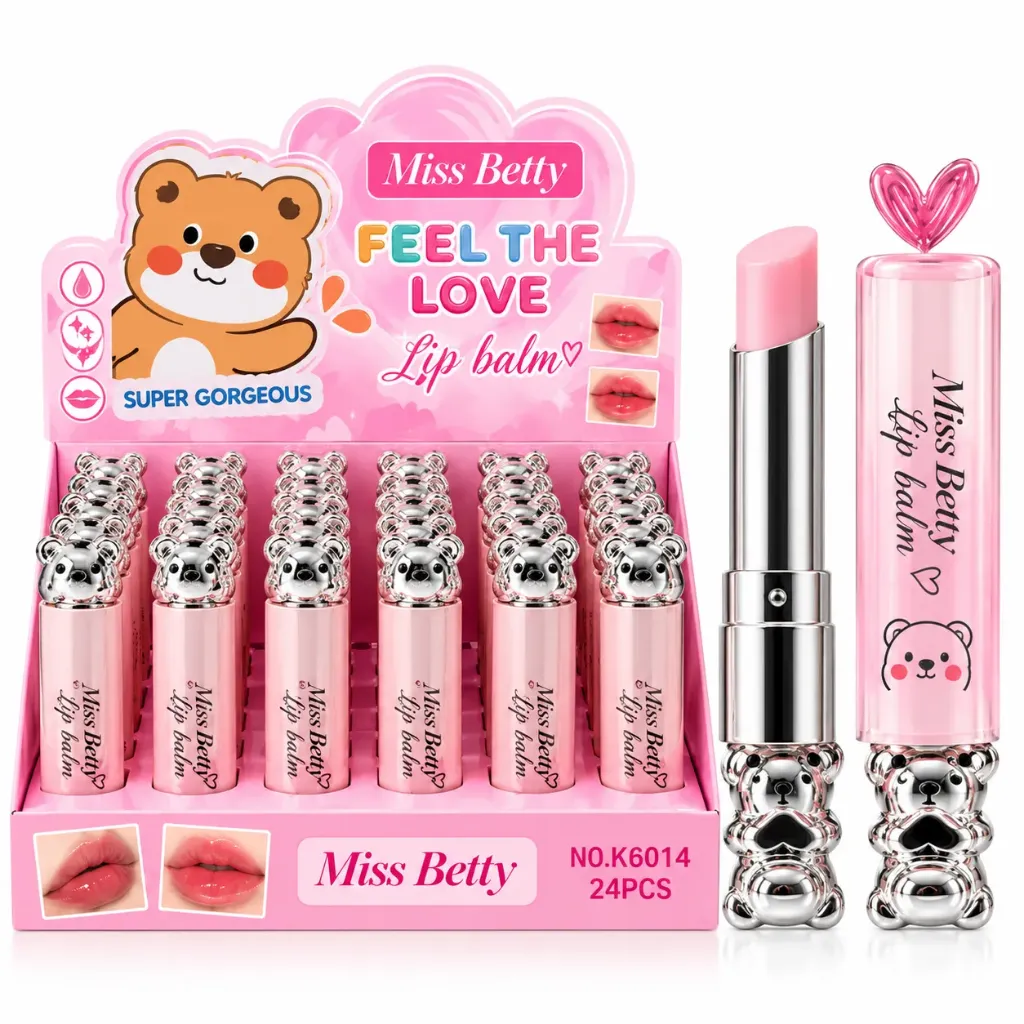 BALSAMO LABIAL HIDRATANTE CON DISEÑO DE OSITO MISS BETTY
