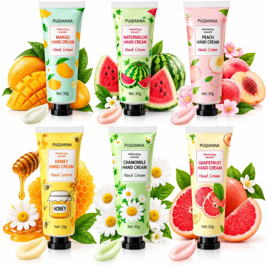 CREMA HIDRATANTE DE MANOS DE FRUTAS Y FLORES PUQIANNA 30G SURTIDAS