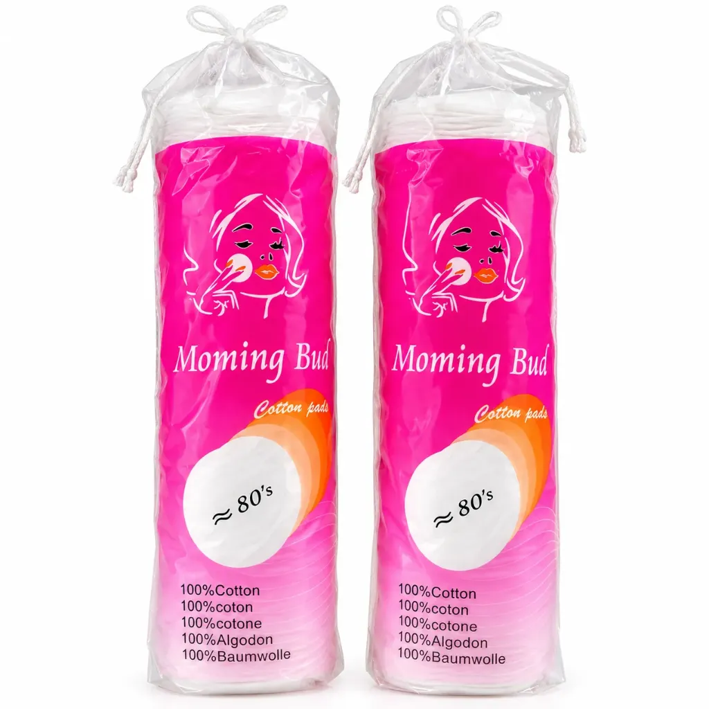 PAQUETE DE PADS DESMAQUILLANTES DE ALGODÓN MOMING BUD