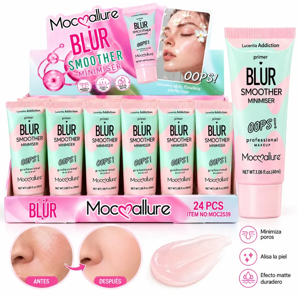 PRIMER BLUR EFECTO MATTE PARA ALISAR LA PIEL Y MINIMIZAR POROS MOCALLURE