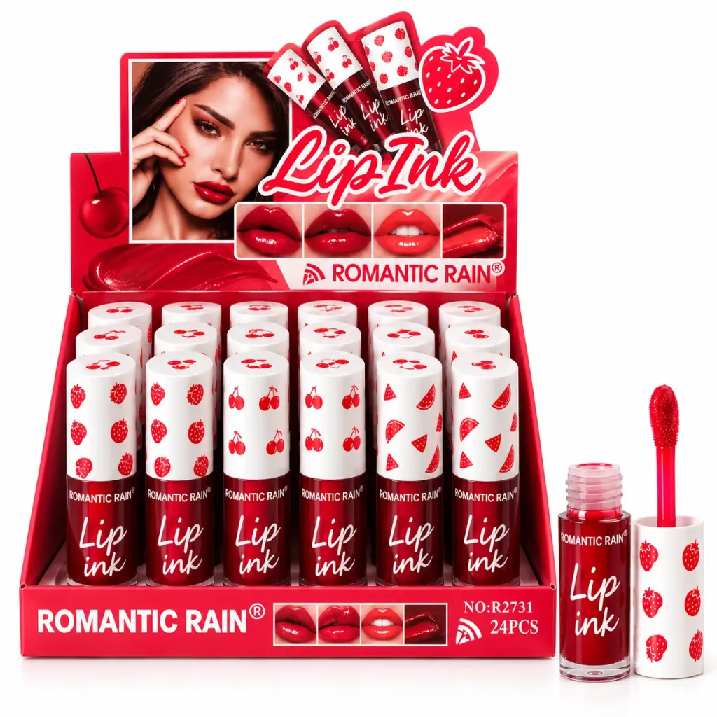 TINTA LABIAL A PRUEBA DE AGUA ROMANTIC RAIN LIP INK TAPA BLANCA