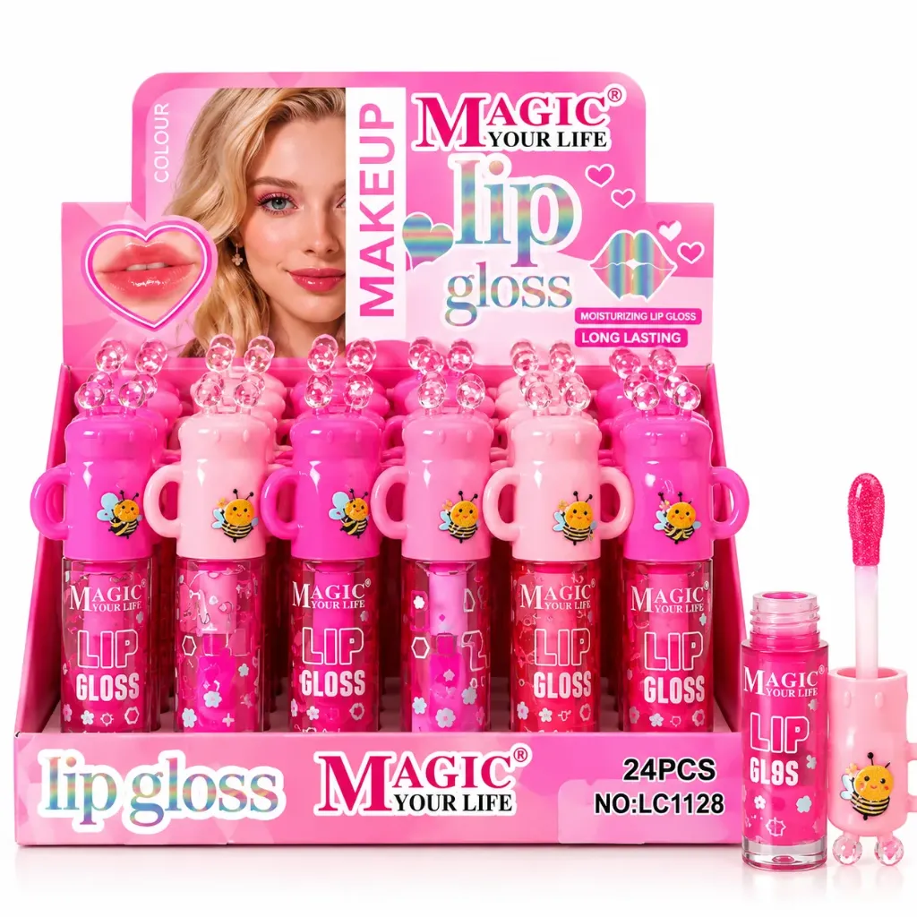 BRILLO LABIAL HIDRATANTE TAPA DE TAZA CON ABEJA MAGIC YOUR LIFE