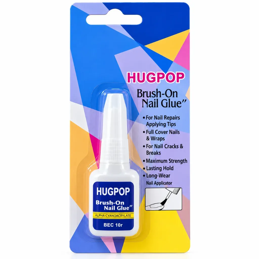 PEGAMENTO PARA UÑAS HUGPOP EMPAQUE AZUL