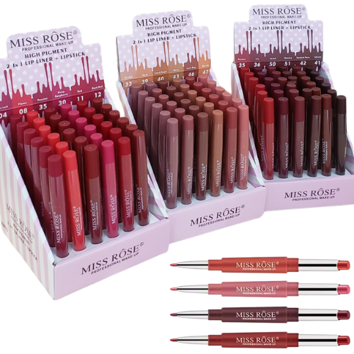 [LAB019] DUO DE LABIAL Y DELINEADOR MISS ROSE