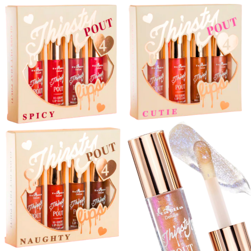 SET DE 4 PIEZAS DE LABIOS THRISTY POUT ITALIA DELUXE