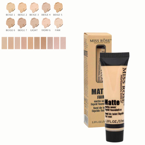 BASE MISS ROSE MATTE 37ML CAJA AMARILLA