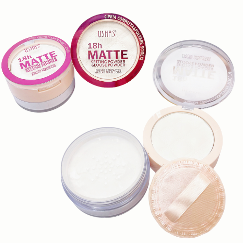 DUO DE POLVO COMPACTO Y POLVO TRASLUCIDO MATTE USHAS