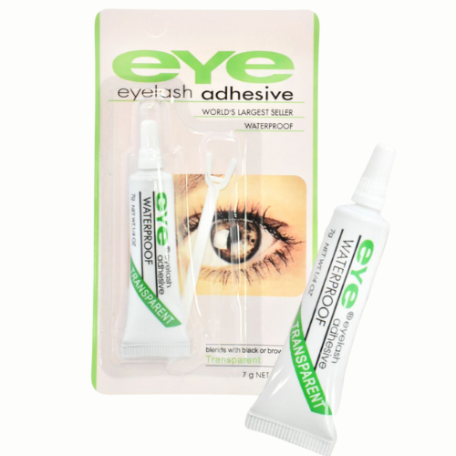 PEGAMENTO DE PESTAÑAS DE RAMITO TRANSPARENTE FONDO VERDE MARCA EYE