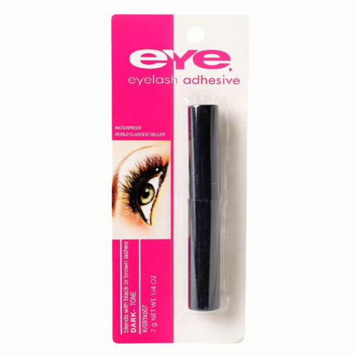 PEGAMENTO DE PESTAÑAS DE RAMITO NEGRO FONDO ROSA MARCA EYE