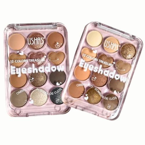 SET DE 12 SOMBRAS USHAS TONOS TIERRA